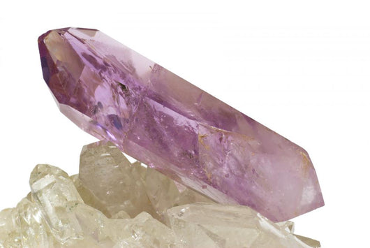 Amethyst Crytal Isololated White