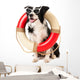 Border Collie as Beach Guard Wall Decal
