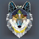 Wolf Head Geometric Pattern