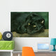 Black Leopard Resting Wall Mural