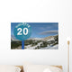 Panneau Piste Ski Bleue Wall Decal