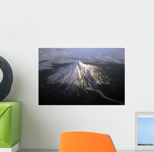 Mount Hood Peak from the Air Oregon Wall Decal