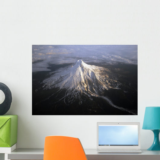 Mount Hood Peak from the Air Oregon Wall Decal