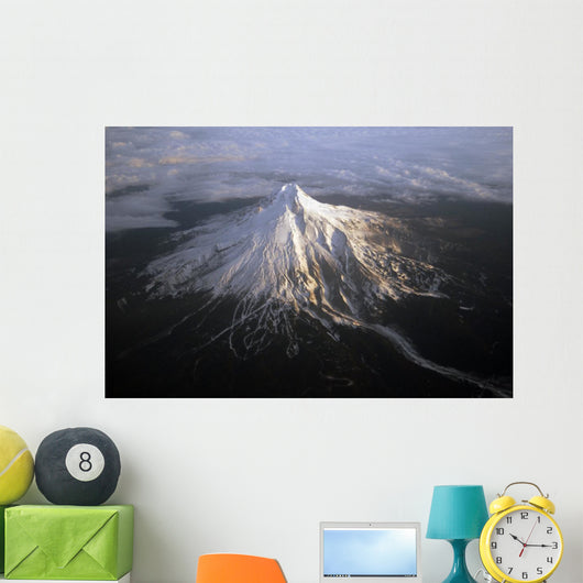 Mount Hood Peak from the Air Oregon Wall Decal