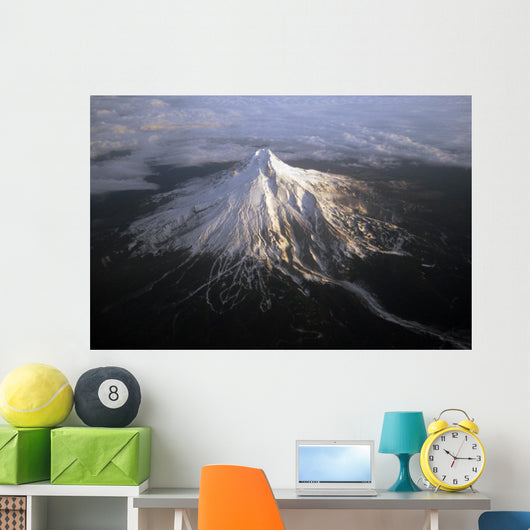 Mount Hood Peak from the Air Oregon Wall Decal