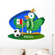 World Cup Mascot 2014 with Mexico Team Flag Wall Decal