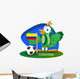 World Cup Mascot 2014 with Colombia Team Flag Wall Decal