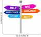 Sign Directions Support Help Tips Advice Guidance Assistance Wall Decal