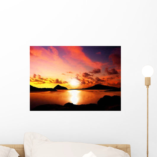 Sunset Islands Wall Decal