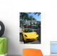 Yellow car, Rodeo drive, California Wall Mural