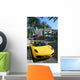 Yellow car, Rodeo drive, California Wall Mural