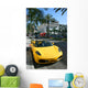 Yellow car, Rodeo drive, California Wall Mural