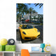 Yellow car, Rodeo drive, California Wall Mural