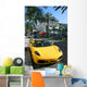 Yellow car, Rodeo drive, California Wall Mural