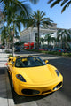 Yellow car, Rodeo drive, California Wall Mural