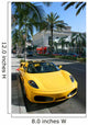 Yellow car, Rodeo drive, California Wall Mural