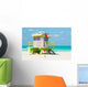 Colorful Lifeguard Tower Miami Wall Decal