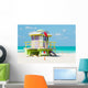 Colorful Lifeguard Tower Miami Wall Decal