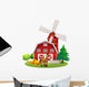 Red Windmill Barn Wall Decal