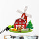 Red Windmill Barn Wall Decal
