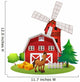 Red Windmill Barn Wall Decal