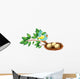 Blue Bird Watching Eggs Wall Decal