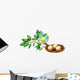 Blue Bird Watching Eggs Wall Decal