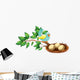 Blue Bird Watching Eggs Wall Decal