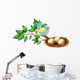 Blue Bird Watching Eggs Wall Decal
