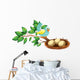 Blue Bird Watching Eggs Wall Decal