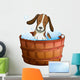Bathtub Doggie Dog Wall Decal