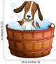 Bathtub Doggie Dog Wall Decal