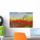 Poppies and Yellow Flowers Wall Decal