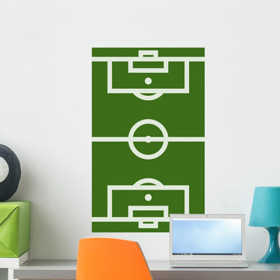 Vector Football Field Illustration shown on a wall