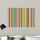 With Colorful Vertical Stripes Wall Decal