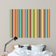 With Colorful Vertical Stripes Wall Decal