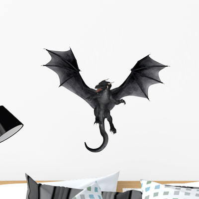 Fantasy Dragon Wall Decal shown on a wall