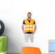 Portrait of smiling worker in a reflective vest Wall Decal