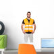 Portrait of smiling worker in a reflective vest Wall Decal