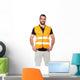 Portrait of smiling worker in a reflective vest Wall Decal