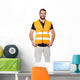 Portrait of smiling worker in a reflective vest Wall Decal