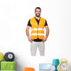 Portrait of smiling worker in a reflective vest Wall Decal
