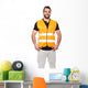 Portrait of smiling worker in a reflective vest Wall Decal