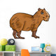 Capybara Animal Cartoon Illustration Wall Decal