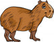 Capybara Animal Cartoon Illustration Wall Decal