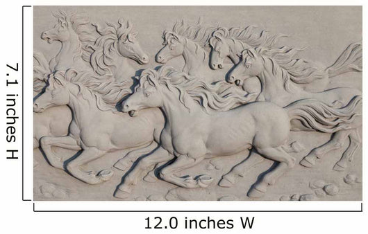 Horses Bass-relief Wall Mural