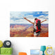 Woman Mountain Hiker Grand Wall Mural