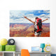 Woman Mountain Hiker Grand Wall Mural