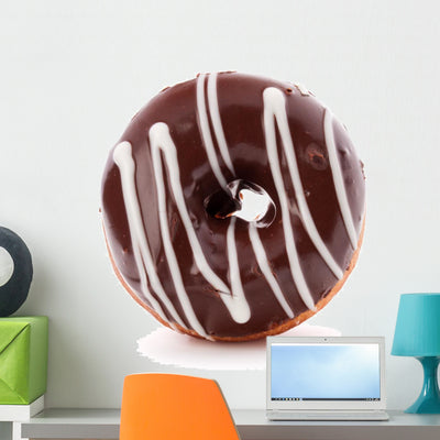 Doughnut or Donut White Wall Decal shown on a wall