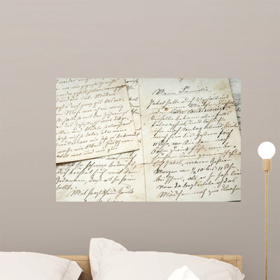 Manuscript shown on a wall